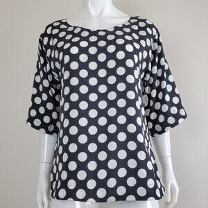 NEW Old Navy Black & White Polkadot Blouse